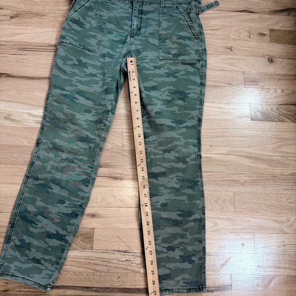 Anthropologie HEI HEI Camouflage Straight Leg Cotton Twill Cargo Pants 32 - Picture 2 of 12